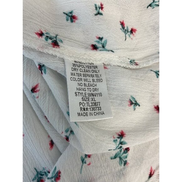 Floral Print White Dress - Picture 9 of 9